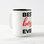 Tasse 2 Couleurs Meilleur patron Ever 2 (Devant gauche)