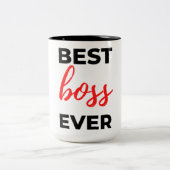 Tasse 2 Couleurs Meilleur patron Ever 2 (Centre)