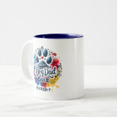 Tasse 2 Couleurs Meilleur père de chien jamais (Devant gauche)