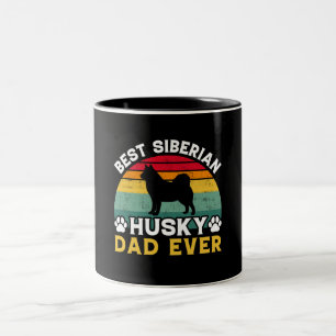 Tasse 2 Couleurs Meilleur Père Husky Sibérien Jamais, Hommage Fête 