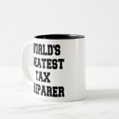 Tasse 2 Couleurs Meilleur préparateur fiscal au monde (Devant gauche)