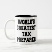 Tasse 2 Couleurs Meilleur préparateur fiscal au monde (Gauche)