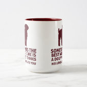 Tasse 2 Couleurs Meilleur service de doodle de médecine Chien 15oz  (Centre)