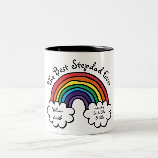 Tasse 2 Couleurs Meilleur Stepdad Stepfather jamais Rainbow (Centre)