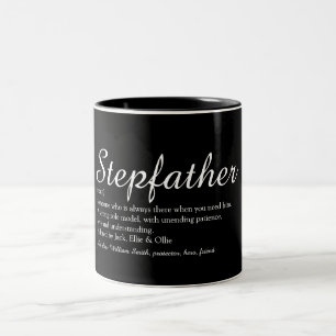 Tasse 2 Couleurs Meilleur Stepfather du monde, Stepdad Definition S