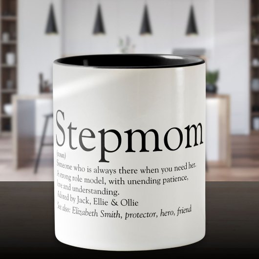 Tasse 2 Couleurs Meilleur Stepmaman au monde, Stepmère Définition