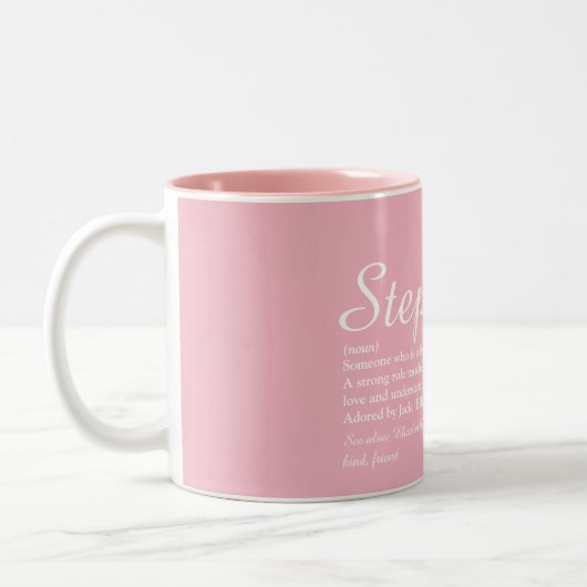Tasse 2 Couleurs Meilleur Stepmaman, Stepmère Définition Script ros (Gauche)