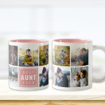 Tasse 2 Couleurs Meilleur Tante Jamais Photo Musique Personnalisée<br><div class="desc">Customize this mug and give it as a gift !</div>