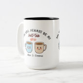 Tasse 2 Couleurs Meilleur-Thé Couple Personnalisé (Devant gauche)