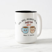 Tasse 2 Couleurs Meilleur-Thé Couple Personnalisé (Devant droit)