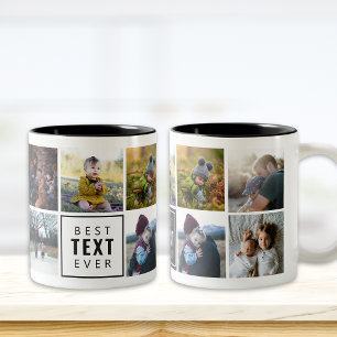 Tasse 2 Couleurs Meilleur "Votre Texte Ici" Jamais Personnalisé Pho