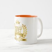 Tasse 2 Couleurs Meilleure amie du monde pour l'or amusant (Devant droit)