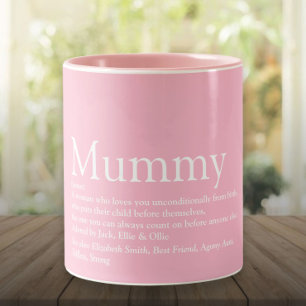 Tasse 2 Couleurs Meilleure citation de définition de momie rose au
