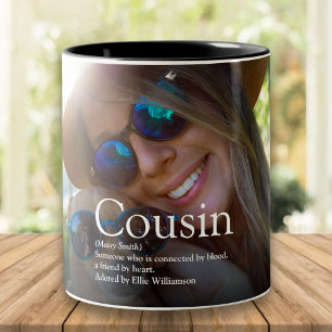 Tasse 2 Couleurs Meilleure Cousine du Monde Définition Photo