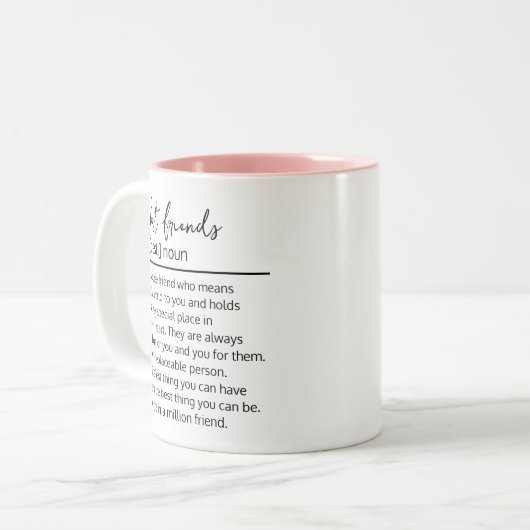 Tasse 2 Couleurs Meilleure définition d'amis avec photo (Devant gauche)