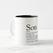 Tasse 2 Couleurs Meilleure définition de fun moderne pour le fils d (Devant gauche)