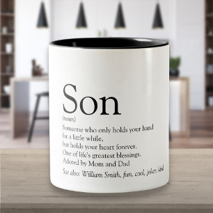 Tasse 2 Couleurs Meilleure définition de fun moderne pour le fils d