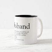 Tasse 2 Couleurs Meilleure définition de mari au monde Fun moderne (Devant droit)