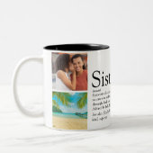 Tasse 2 Couleurs Meilleure définition de sœur jamais Collage de 4 p (Gauche)