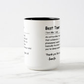Tasse 2 Couleurs Meilleure définition d'équipe appréciation des emp (Centre)