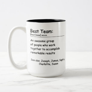 Tasse 2 Couleurs Meilleure définition d'équipe appréciation des emp