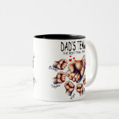 Tasse 2 Couleurs Meilleure équipe de papa toujours Nom personnalisé (Devant droit)