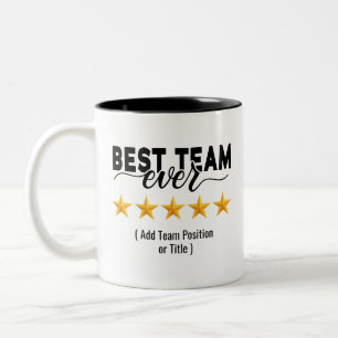 Tasse 2 Couleurs Meilleure Équipe de Tous les Temps   Nom Personnal