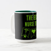 Tasse 2 Couleurs Meilleure équipe d'infirmières (Devant gauche)