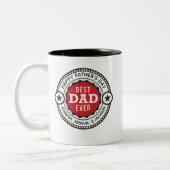 Tasse 2 Couleurs Meilleure Fête des pères papa jamais (Gauche)