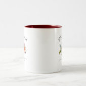 Tasse 2 Couleurs Meilleure fille jamais | Floral tendance Boho Bour (Centre)