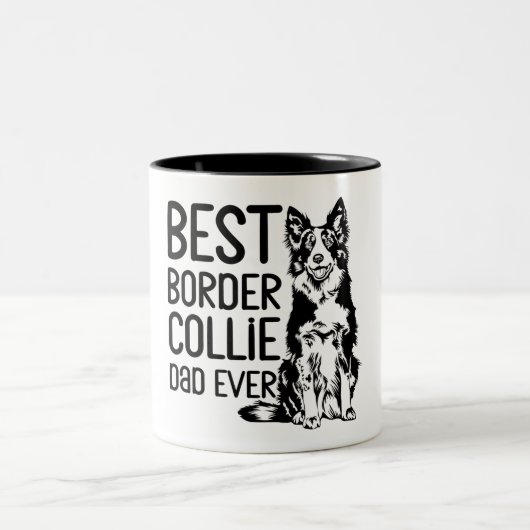 Tasse 2 Couleurs Meilleure Frontière Collie Papa Jamais Pour Les Am (Centre)