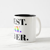 Tasse 2 Couleurs Meilleure Gay Ever MLM Pride (Devant droit)