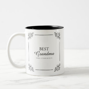 Tasse 2 Couleurs Meilleure grand-mère Dainty Floral Keepsaké mode
