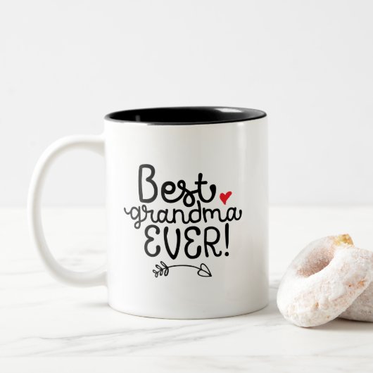 Tasse 2 Couleurs Meilleure grand-mère de grand-mère (Avec donut)