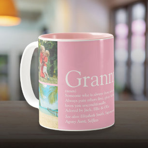Tasse 2 Couleurs Meilleure grand-mère Définition 4 Collage photo