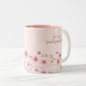 Tasse 2 Couleurs Meilleure grand-mère du monde - Pastel Floral Pers (Devant droit)