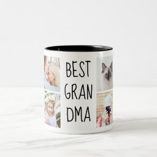 Tasse 2 Couleurs Meilleure grand-mère Texte manuscrit de la grill