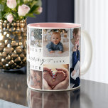 Tasse 2 Couleurs Meilleure maman | Collage photo de la Fête des Mèr<br><div class="desc">Envoyez à votre mère un beau cadeau de jour personnalisé qu'elle chérira. Collage photo de famille de fêtes des pères personnalisées spéciales pour afficher vos photos et souvenirs de famille spéciaux. Notre design comprend un design simple 8 photo collage grille avec "Best Mommy Ever" conçu dans un style de script...</div>