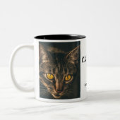Tasse 2 Couleurs Meilleure maman de chat jamais photos personnalisé (Gauche)