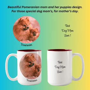 Tasse 2 Couleurs Meilleure Maman De Chien Jamais ! Poméranien