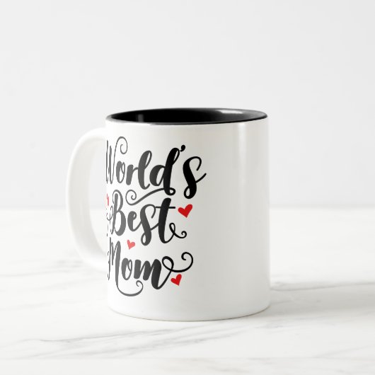 Tasse 2 Couleurs Meilleure maman du monde (Devant gauche)