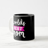 Tasse 2 Couleurs meilleure maman du monde (Devant gauche)