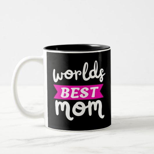 Tasse 2 Couleurs meilleure maman du monde (Gauche)
