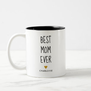 Tasse 2 Couleurs Meilleure Maman du Monde Écrit à la Main Personnal