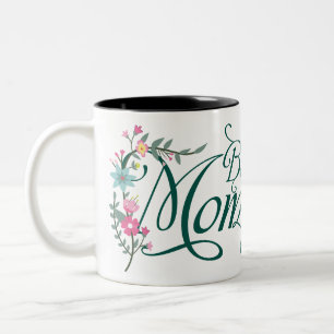 Tasse 2 Couleurs Meilleure Maman Fleur avec Photo