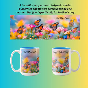 Tasse 2 Couleurs Meilleure maman jamais, Bonne fête des mères