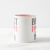Tasse 2 Couleurs Meilleure maman jamais | Cute 1 Photo Joyeuse Fête (Centre)