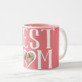 Tasse 2 Couleurs Meilleure maman jamais | Cute 1 Photo Joyeuse Fête (Devant droit)
