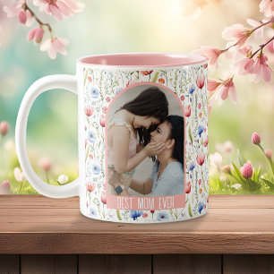Tasse 2 Couleurs Meilleure Maman Jamais Fleur sauvage Arch Photo Mu