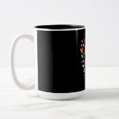 Tasse 2 Couleurs Meilleure maman jamais noir/floral (Gauche)